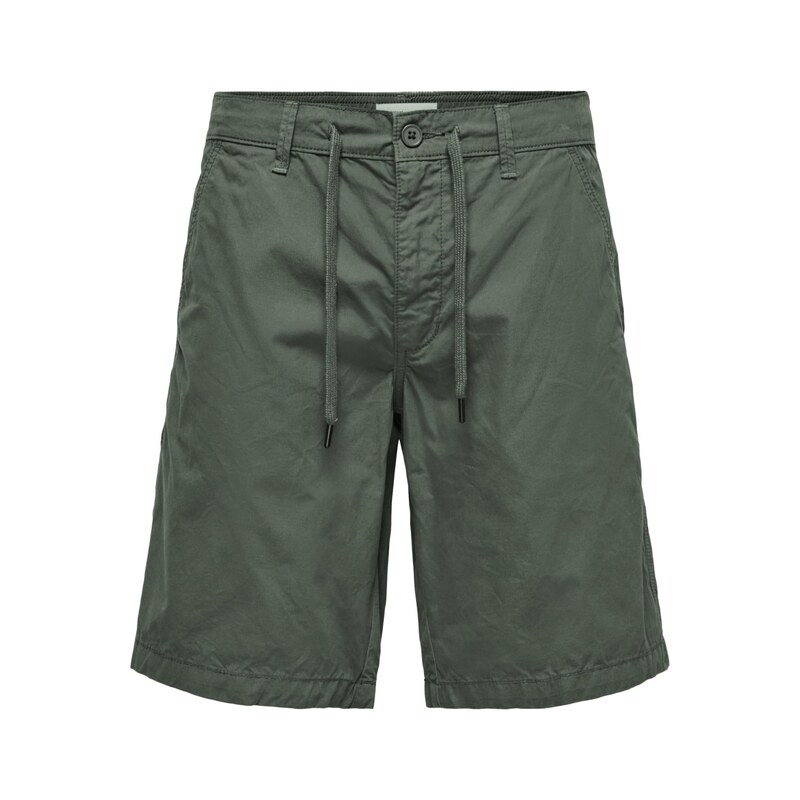 Only & Sons Chino kalhoty Loc tmavě zelená