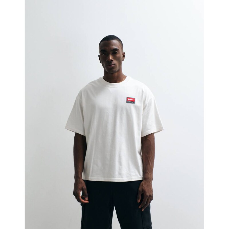 Nike Retro Logo boxy oversized t-shirt in off white