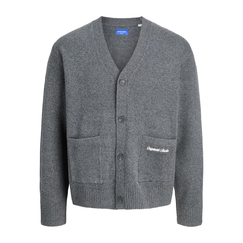 Jack & Jones Junior Pletená bunda šedá