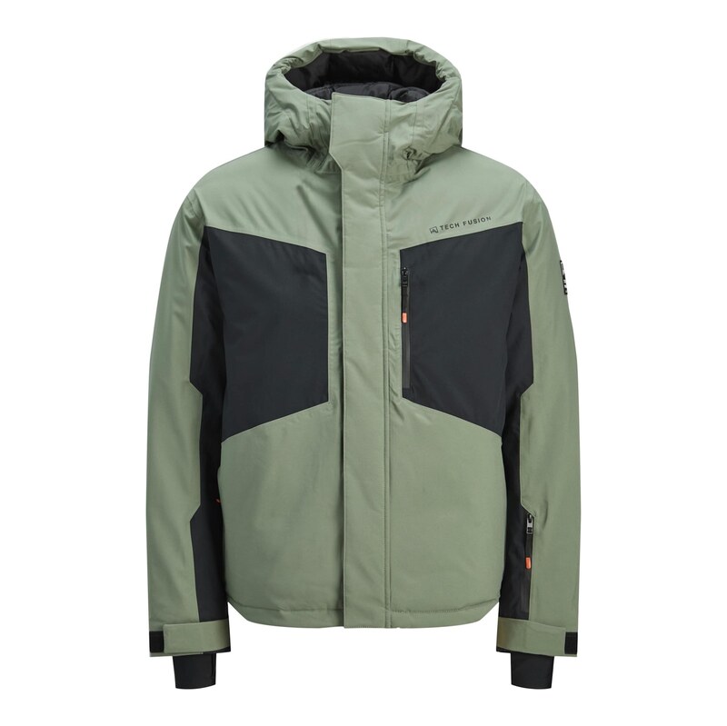 Jack & Jones Junior Zimní bunda Alpes Ski zelená / černá