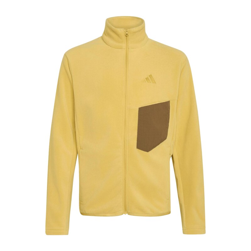 ADIDAS TERREX Funkční flísová bunda hnědá / zlatě žlutá