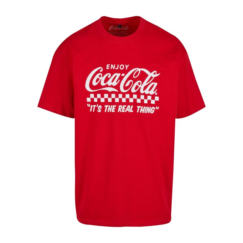 Merchcode Tričko Coca Cola Enjoy Coke červená / bílá