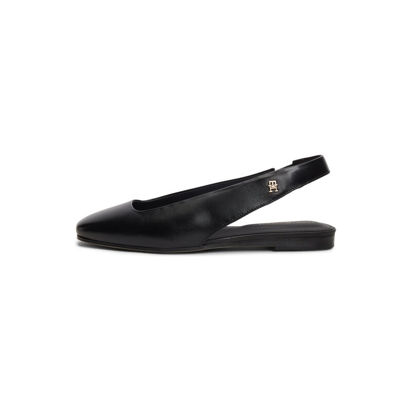 TOMMY HILFIGER Baleríny s řemínky Slingback černá