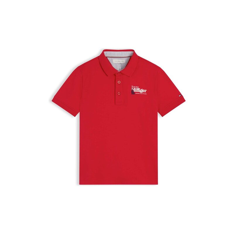 TOMMY HILFIGER Tričko Regular Fit Graphic Embroidery červená /