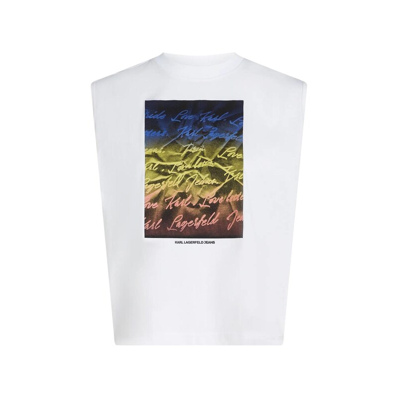 KARL LAGERFELD JEANS Top námořnická modř / medová / světle