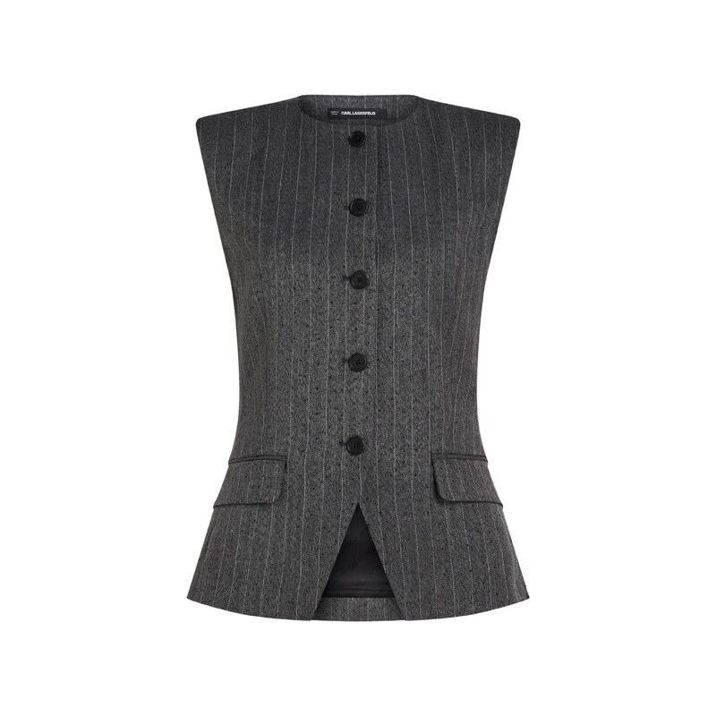 Karl Lagerfeld Vesta k obleku šedá / bílá