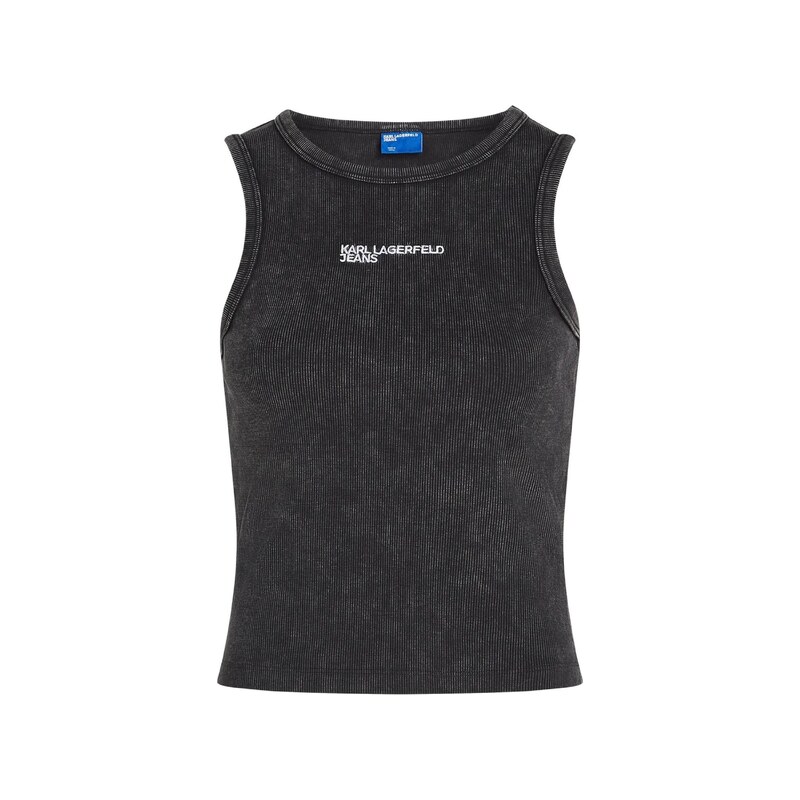 KARL LAGERFELD JEANS Top černá / bílá
