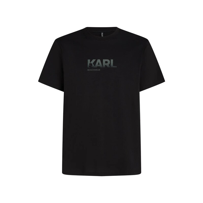 Karl Lagerfeld Tričko khaki / černá