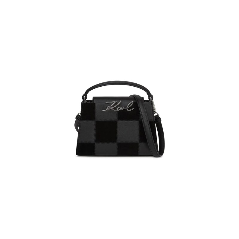 Karl Lagerfeld Taška přes rameno černá / stříbrná