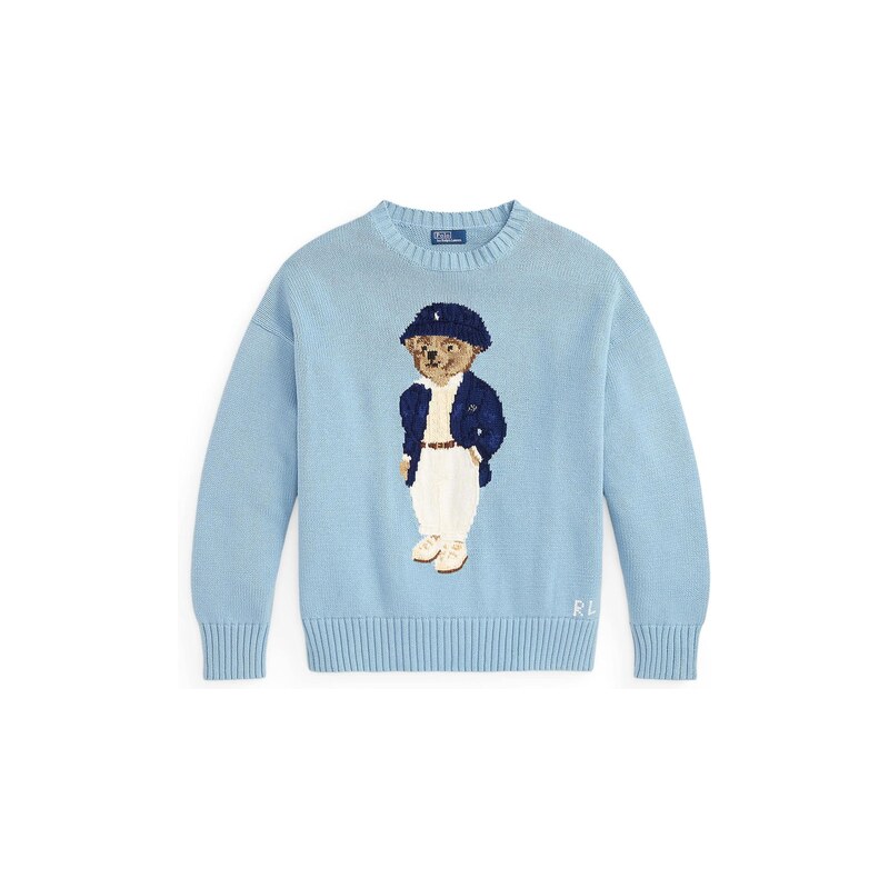 Polo Ralph Lauren Svetr BEAR námořnická modř / světlemodrá /
