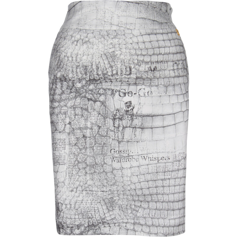Galliano Dámská sukně YR735072405_grau mit print S824 / 38