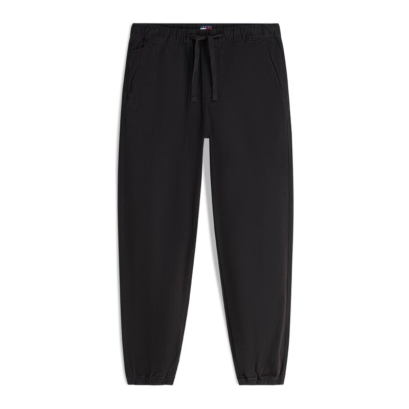 Tommy Jeans Kalhoty Sonny Dobby Tapered černá