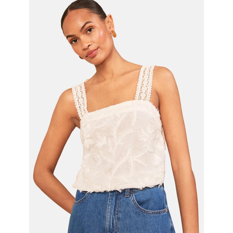 love & roses Top bílá
