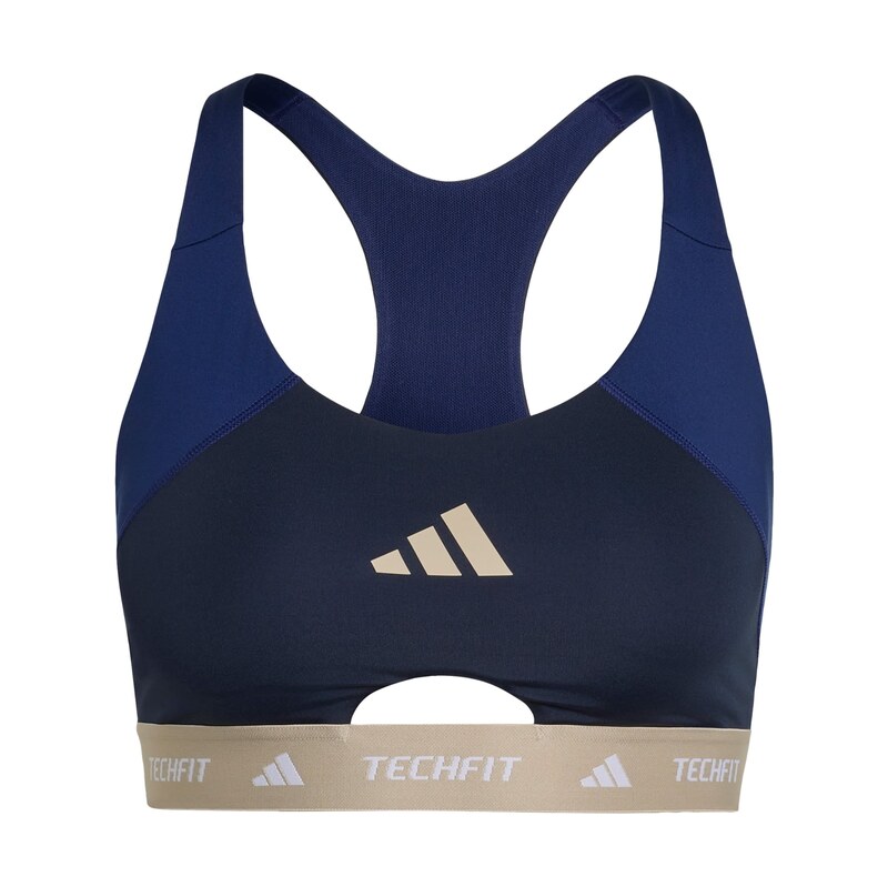 ADIDAS PERFORMANCE Sportovní podprsenka béžová / námořnická modř