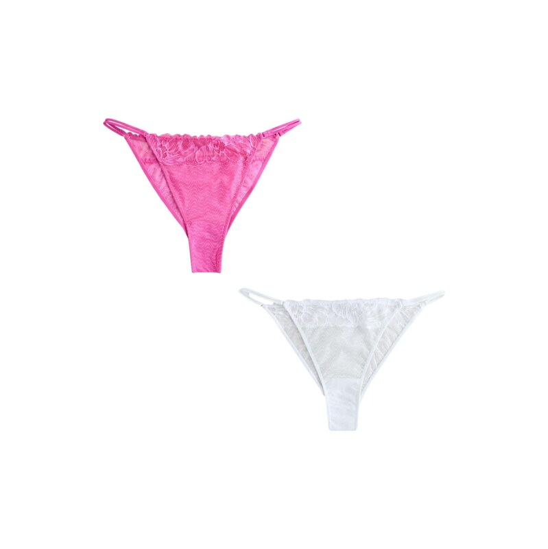 Next Tanga pink / bílá