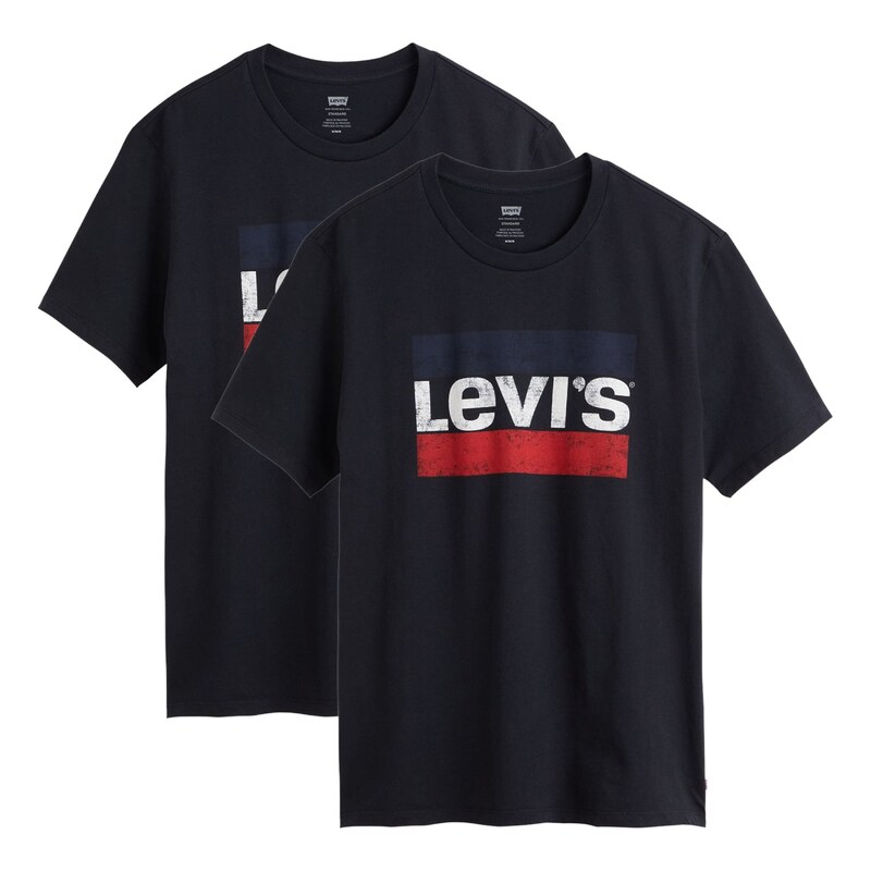 LEVIS  Tričko červená / černá / bílá