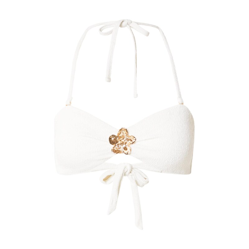 Hunkemöller Horní díl plavek zlatá / bílá