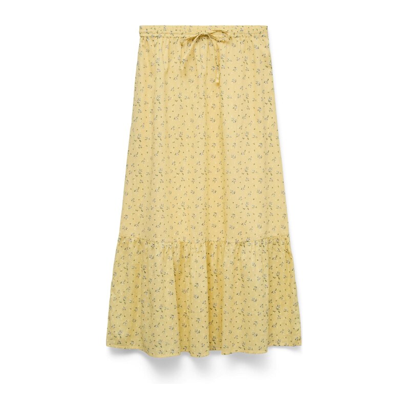 VERO MODA Sukně VMTRINE pastelově žlutá / zelená / šeříková