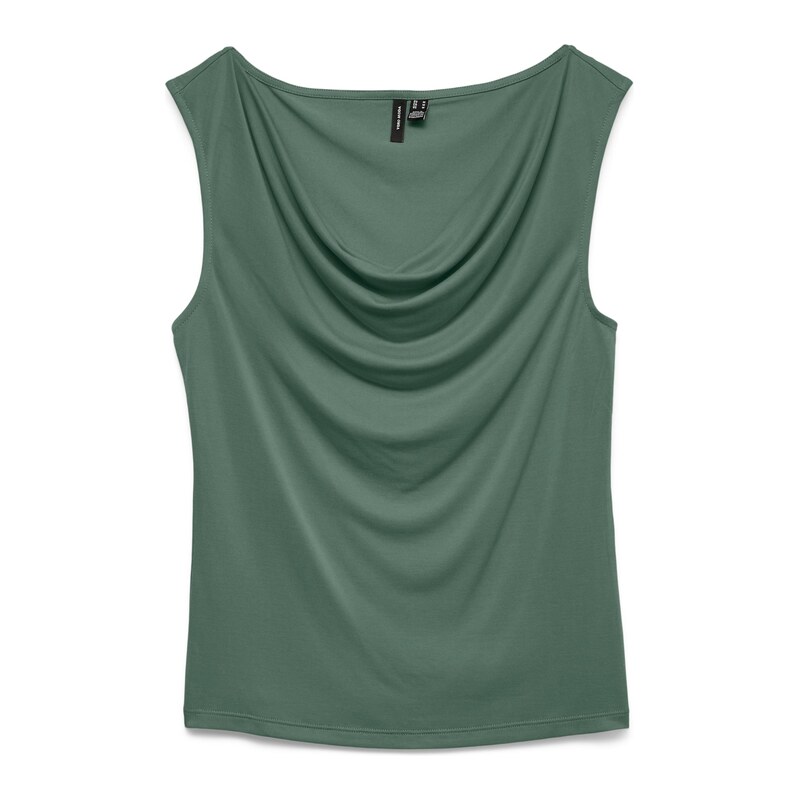 VERO MODA Top VMJOAN tmavě zelená
