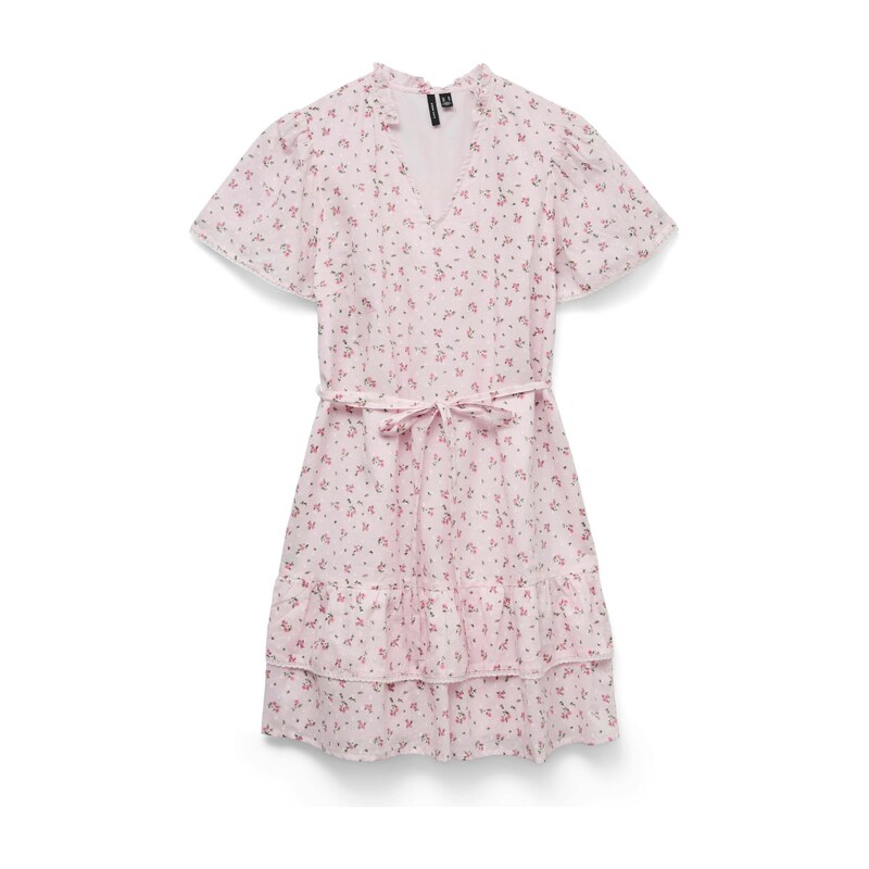 VERO MODA Letní šaty VMTrine zelená / pink / růžová