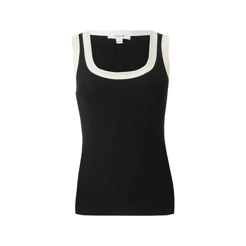 TOPSHOP Top RAJA černá / bílá