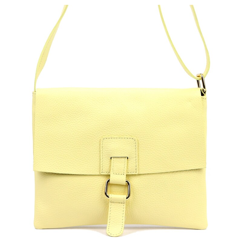 Luka Kožená crossbody kabelka 26-087 DL žlutá