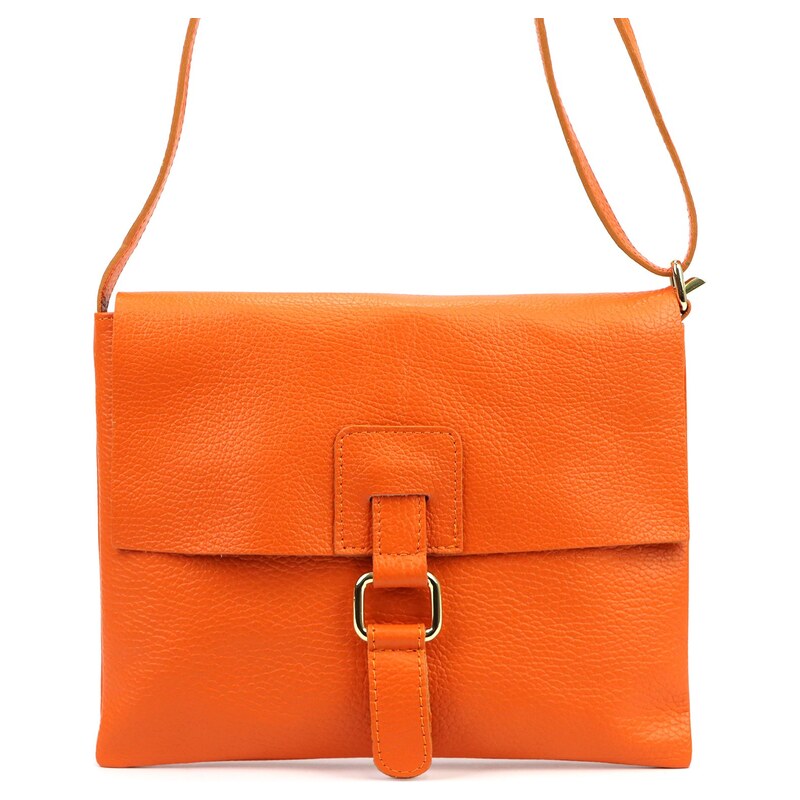 Luka Kožená crossbody kabelka 26-087 DL oranžová