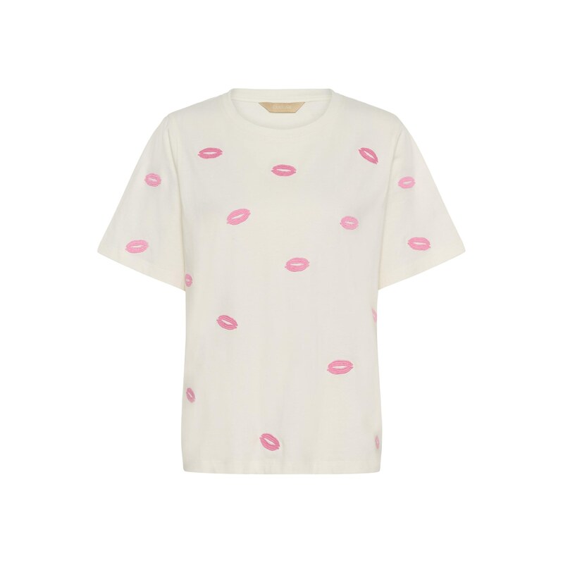 CULTURE Tričko CUKissy pink / barva bílé vlny