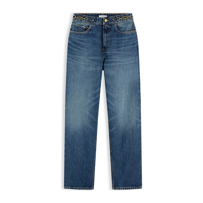 TOMMY HILFIGER Džíny Flag Horsebit Regular Tapered Ankle tmavě