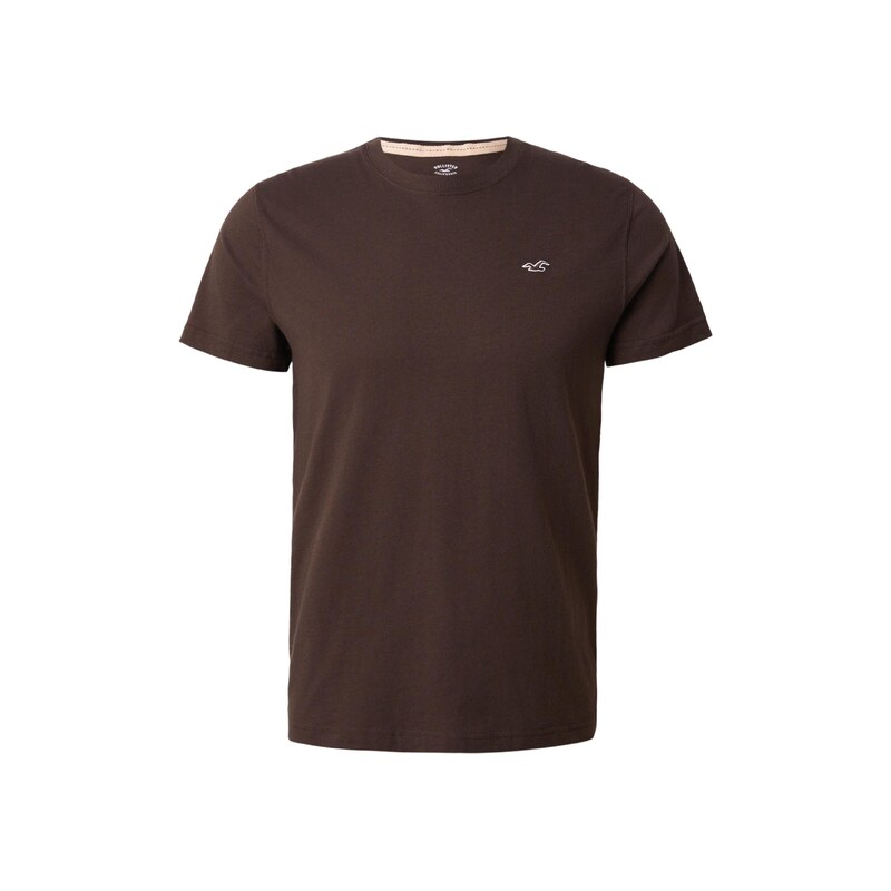HOLLISTER Tričko tmavě hnědá