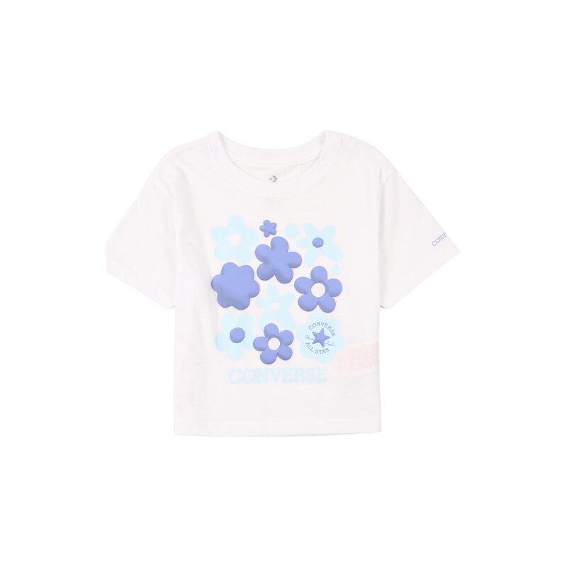 CONVERSE Tričko BUBBLY FLORAL světlemodrá / šeříková / bílá