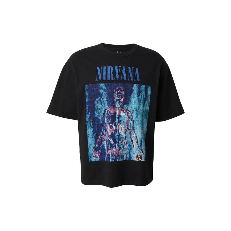 GAP Tričko NIRVANA tyrkysová / tmavě modrá / starorůžová / černá