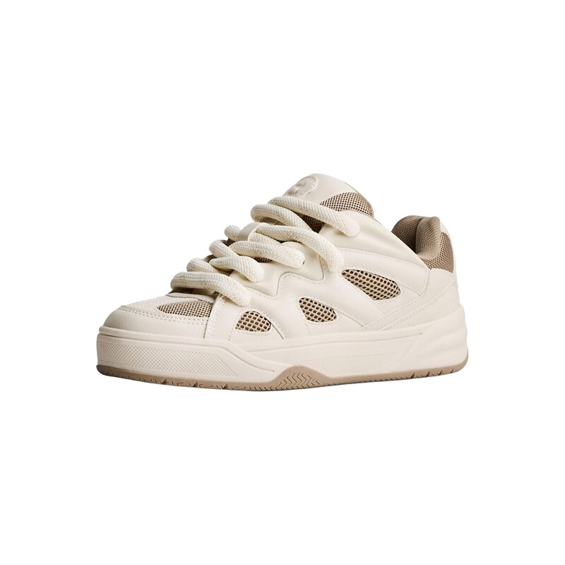 Bershka Tenisky BAMBA krémová / mokka