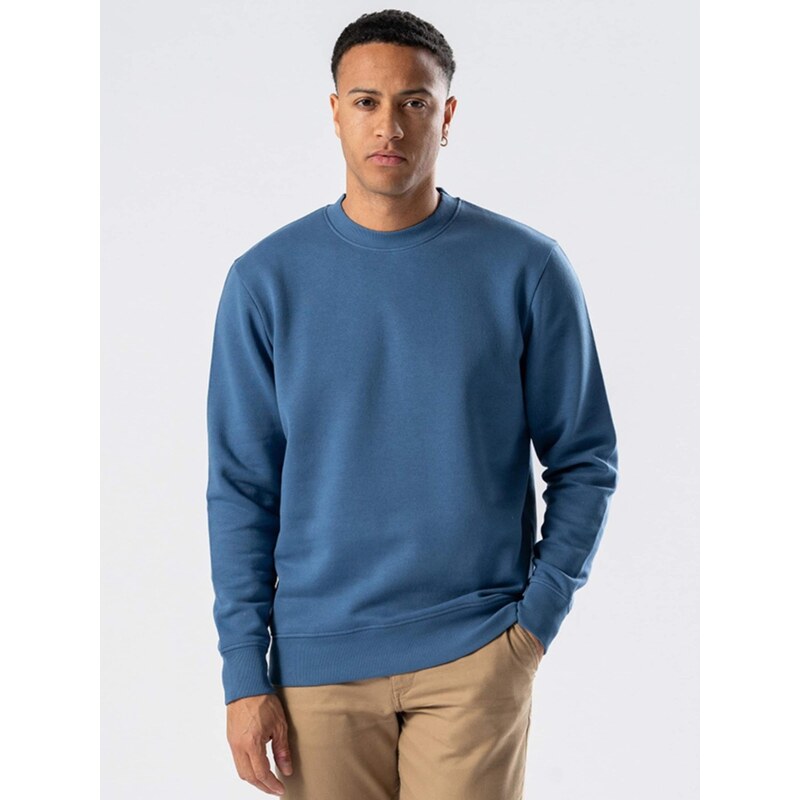 TEESHOPPEN Svetr  Sweatshirt Crewneck  modrá