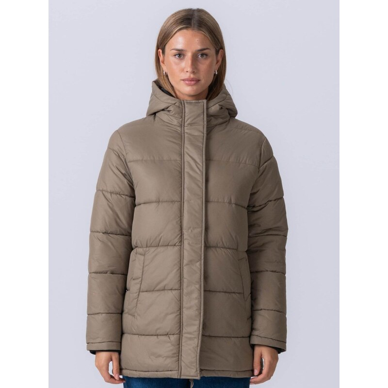 TEESHOPPEN Zimní bunda  Long Puffer  písková