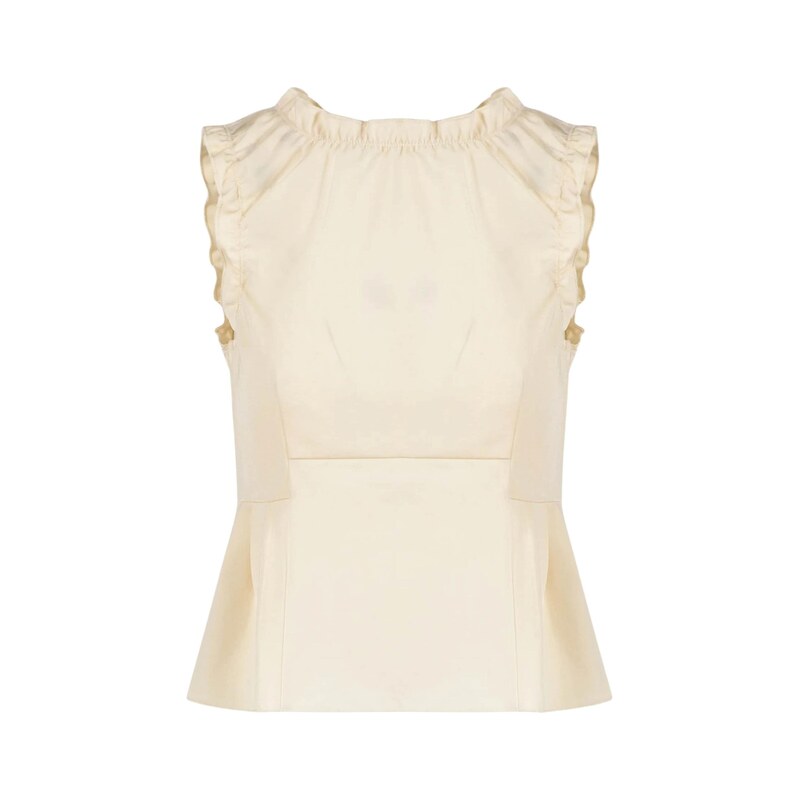 Coster Copenhagen Top  Shiny  perlově bílá