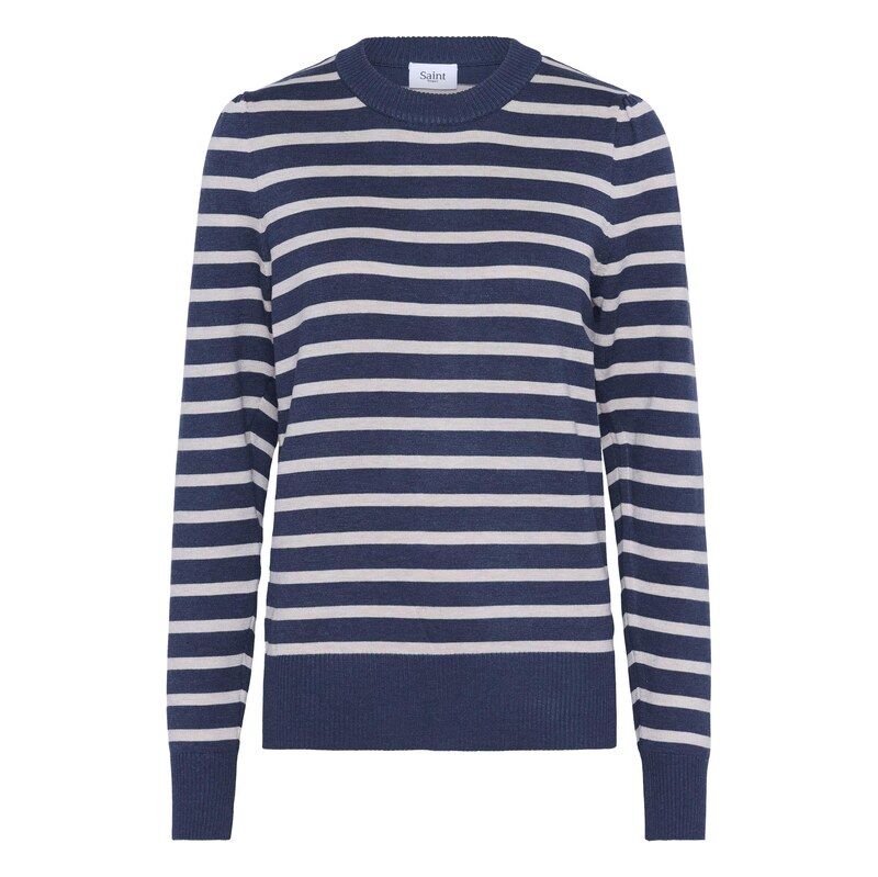 SAINT TROPEZ Svetr Mila indigo / offwhite