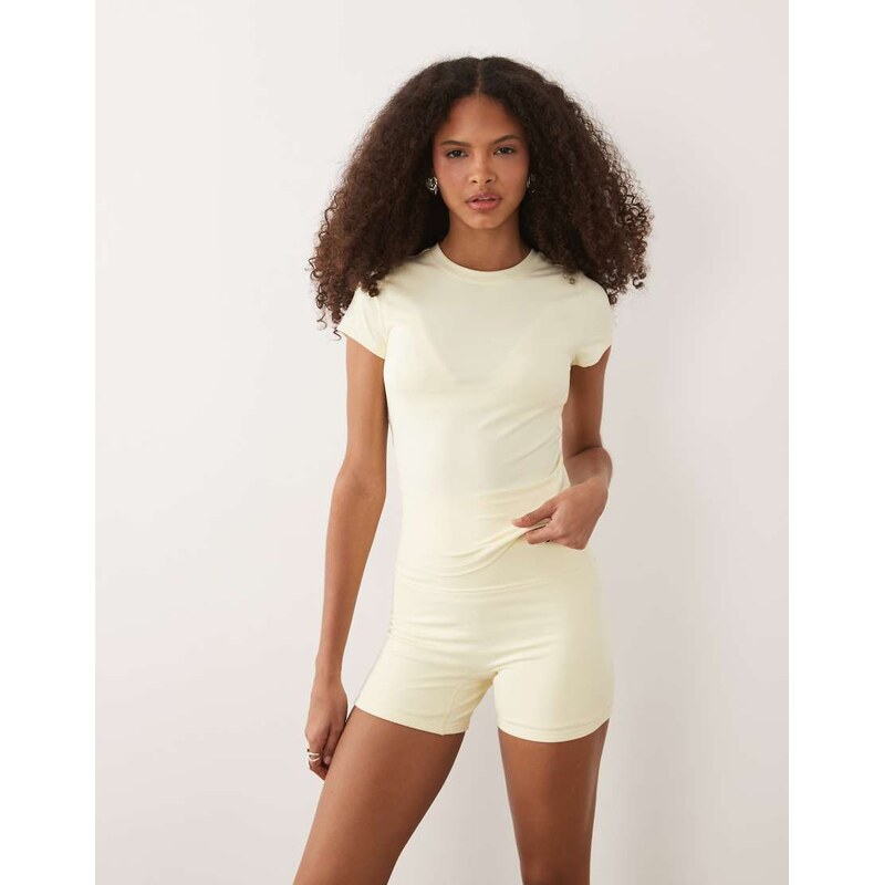 Cotton On Active ultra soft fitted t-shirt in lemon sorbet co