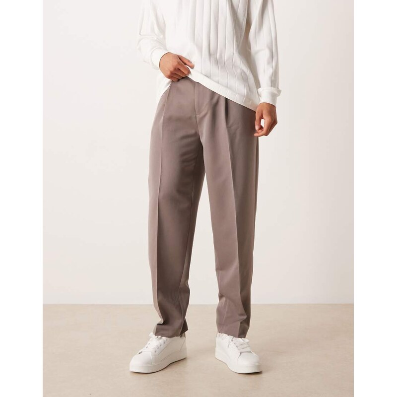 ASOS DESIGN tailored oversized tapered trousers with elasticated