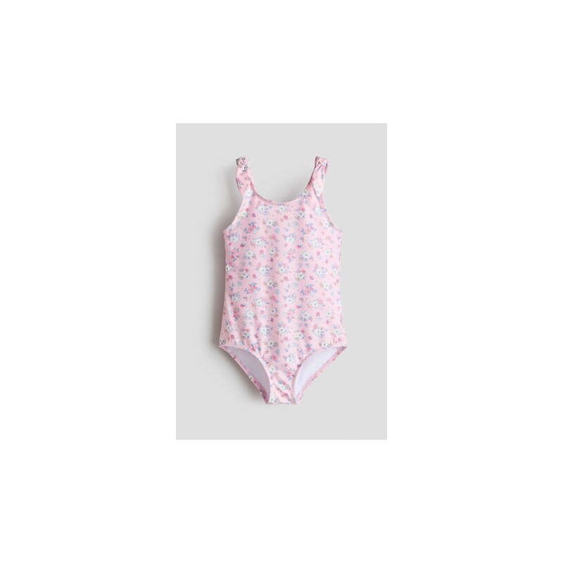H&M - Jednodílné plavkys potiskem - Světle Růžová/Květy