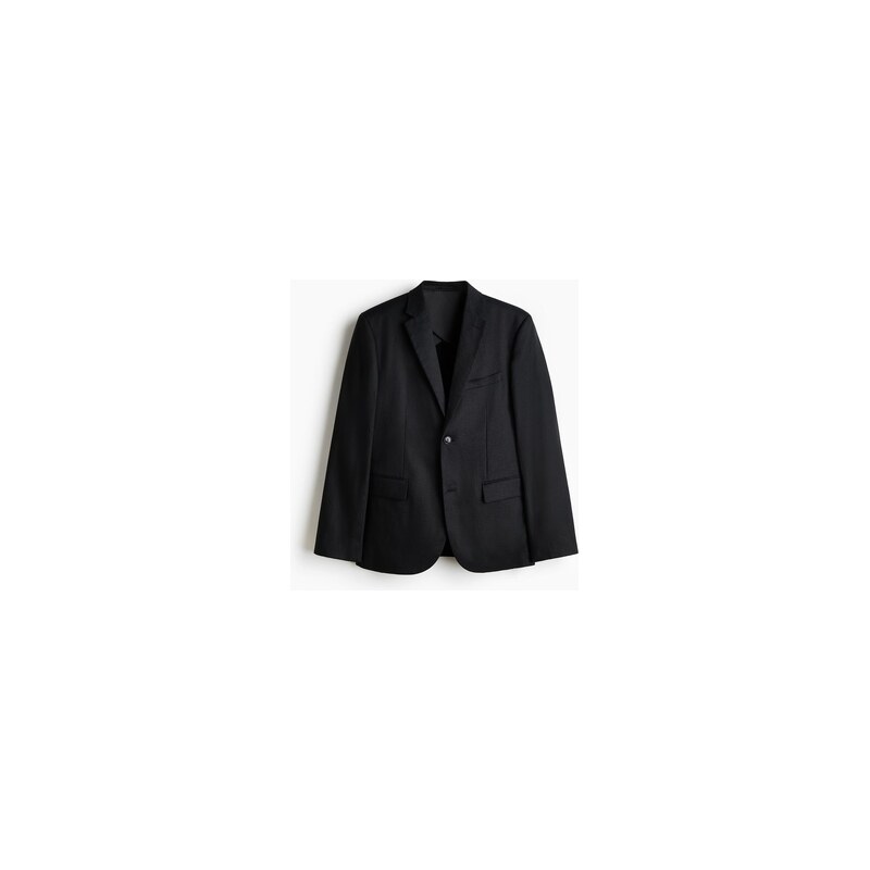 H&M - Lněné sako Slim Fit - Černá