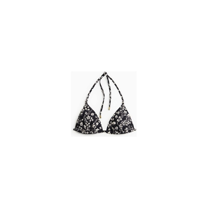 H&M - Bikinová push-upkas trojúhelníkovými košíčky - Černá/Bílé