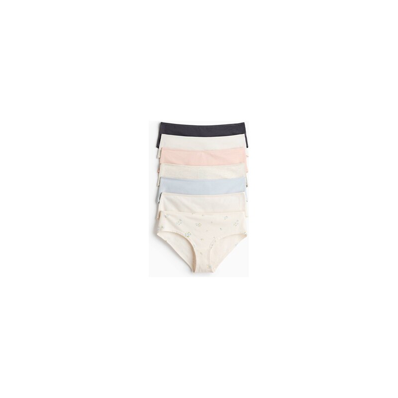 H&M - Kalhotky hipster 7 kusů - Krémová/Broskvová Růžová