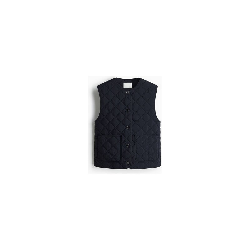 H&M - Prošívaná vesta - Černá