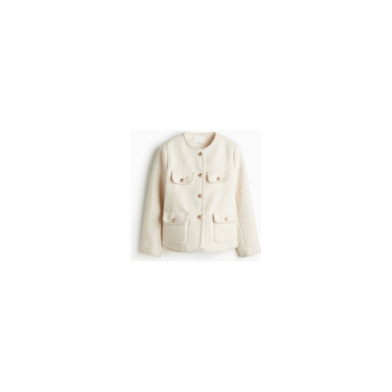 H&M - Sako z buklé - Světle Béžová