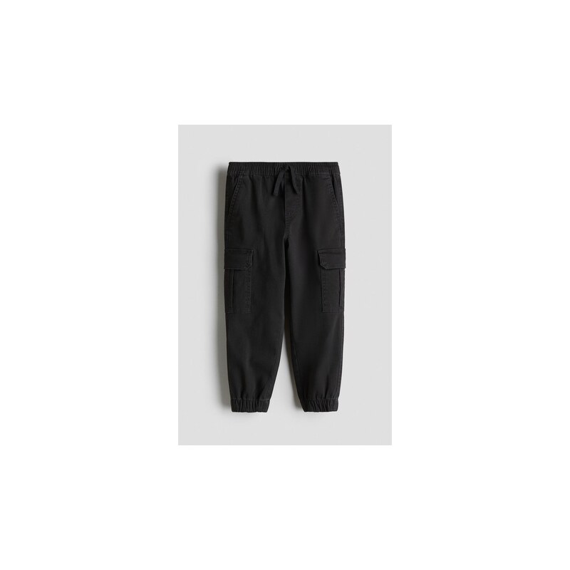 H&M - Kalhoty cargo - Černá