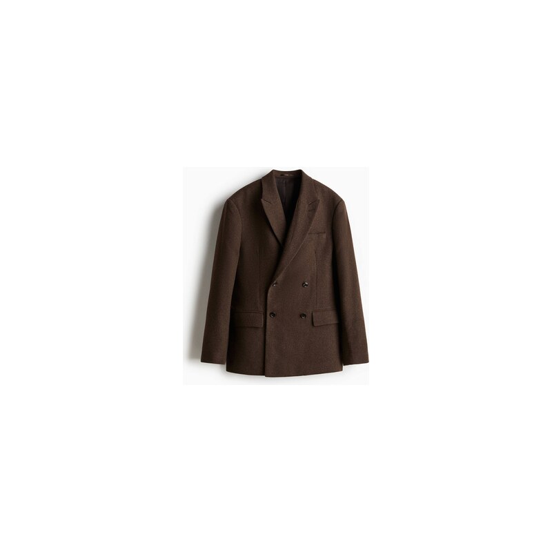 H&M - Dvouřadové sako Relaxed Fit - Hnědá