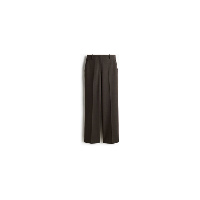 H&M - Elegantní kalhoty - Tmavě Hnědá
