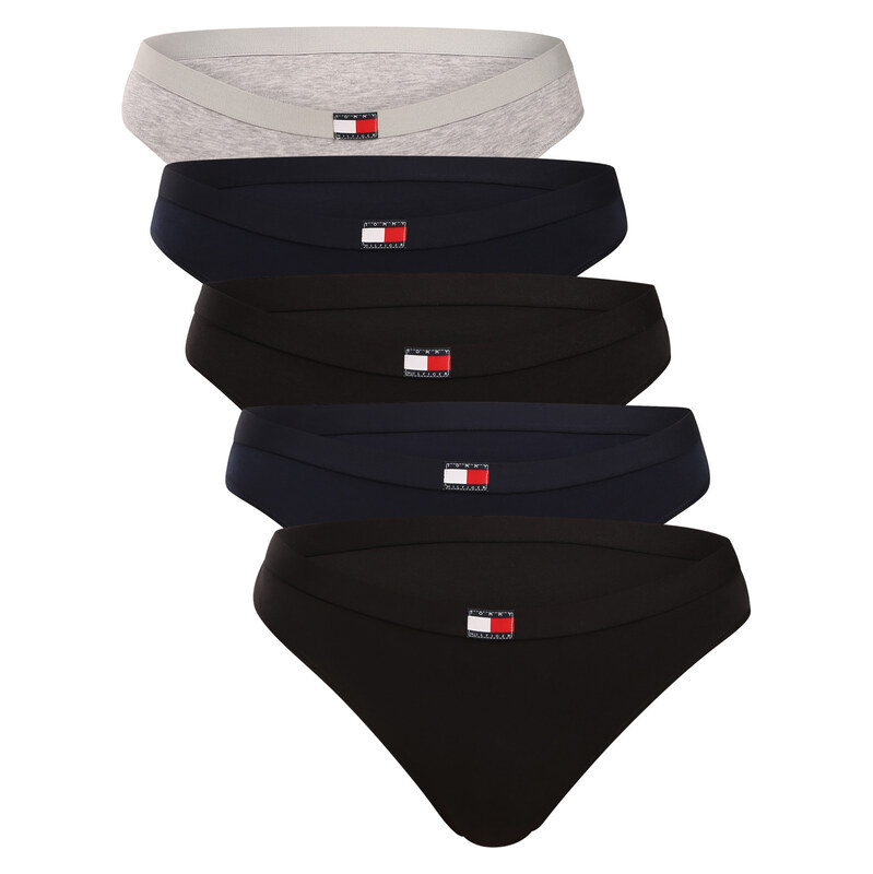 5PACK dámská tanga Tommy Hilfiger vícebarevná (UW0UW05642 0R1)