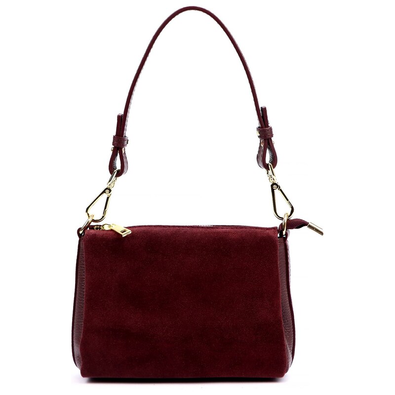 Kožená crossbody kabelka Luka 24-098 vínová